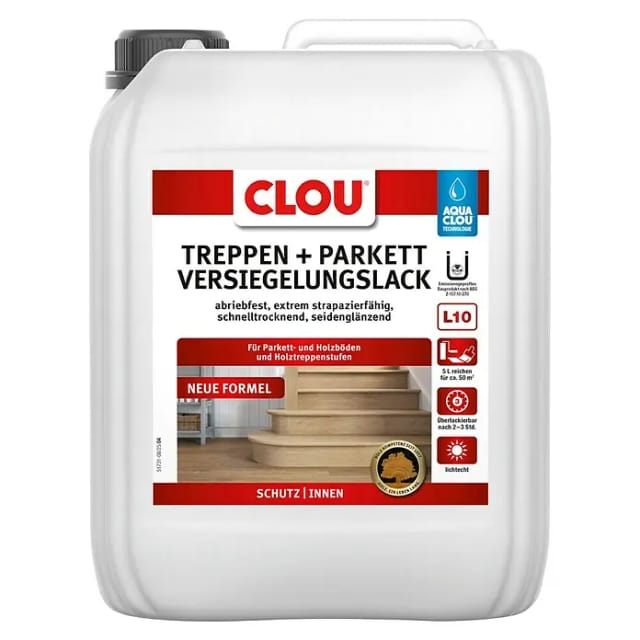 Aqua Clou Treppen- & Parkettlack 5 L seidenglänzend