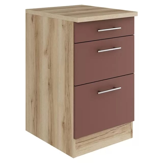 Optifit Unterschrank Bari 407 rostrot/eiche 50 cm