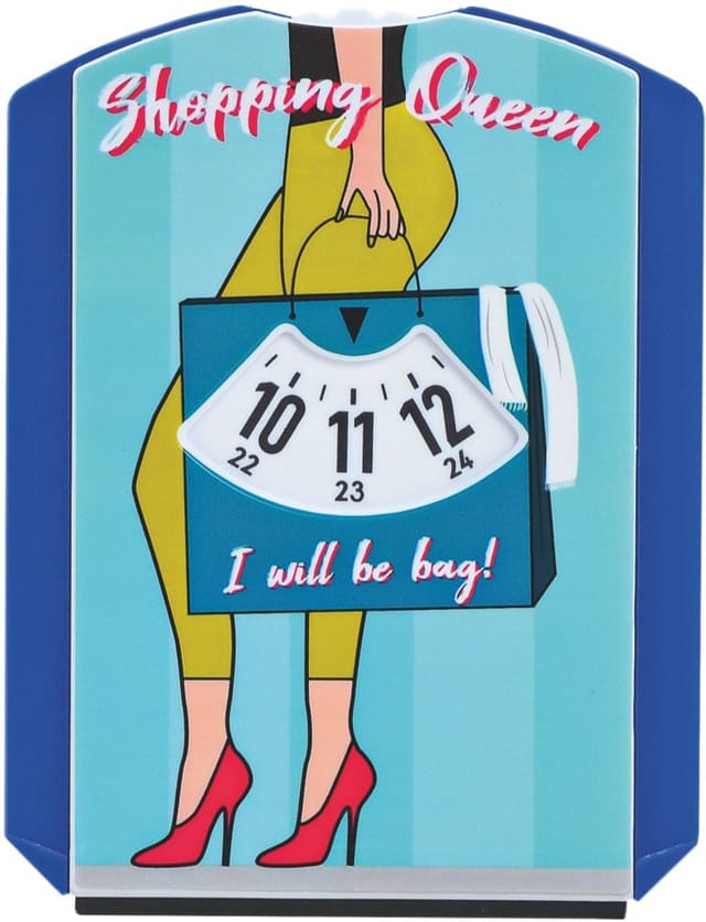 Hermann Schütz Parkscheibe mit Eiskratzer Shopping Queen blau 16 x 12 cm