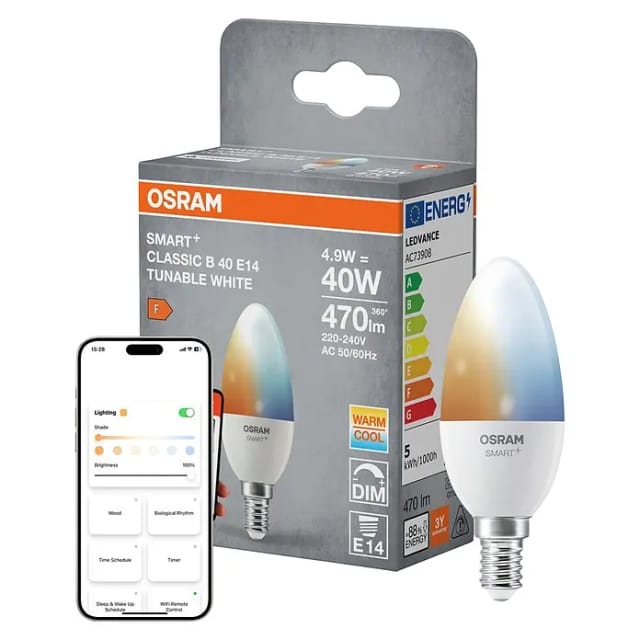 Osram SMART+ Matter Leuchtmittel E14 Classic 4.9W matt CCT