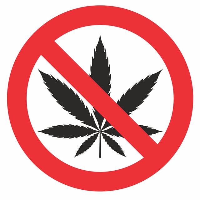 Metafranc Hinweisschild Cannabis verboten Ø 15 cm