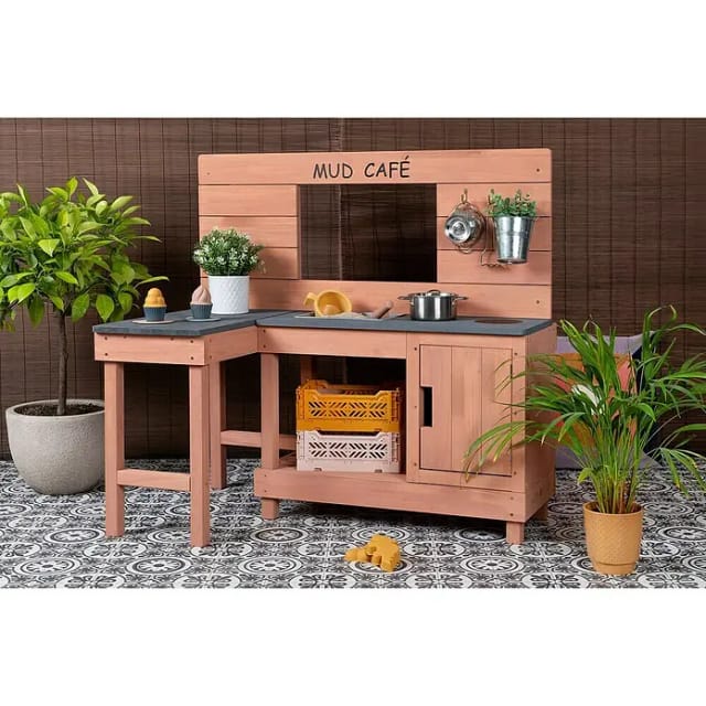 Muddy Buddy Matschküche Coffee Corner puderrosa 100 x 60 x 95 cm