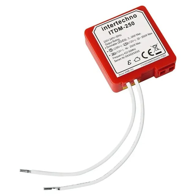 Intertechno Funk Universaldimmer ITDM-250 für dimmfähige Leuchtmittel Smart Home