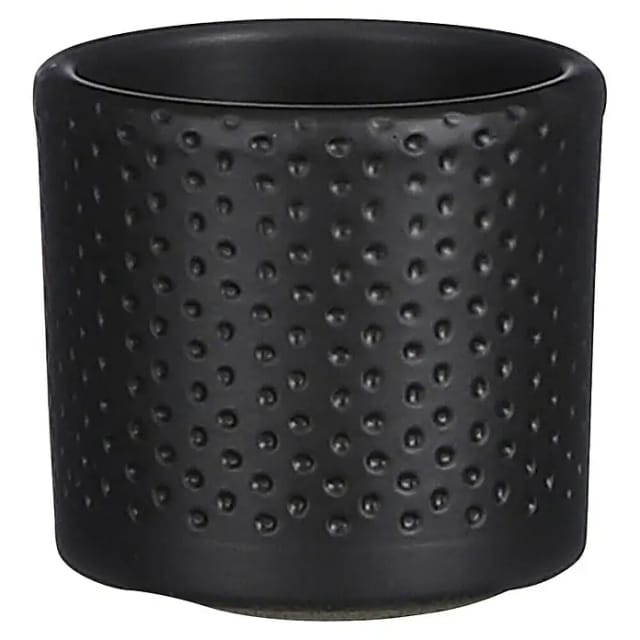Mica Decorations Übertopf Keramik Era schwarz matt Ø 7 x 7 cm