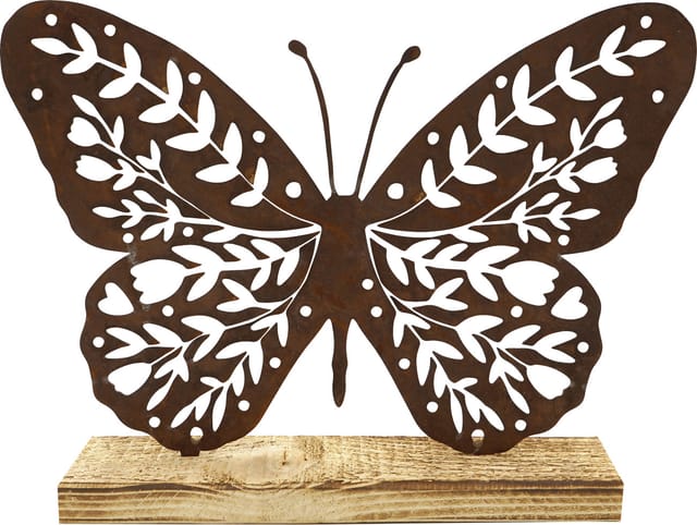 Badeko Dekofigur Schmetterling 22 cm rostbraun