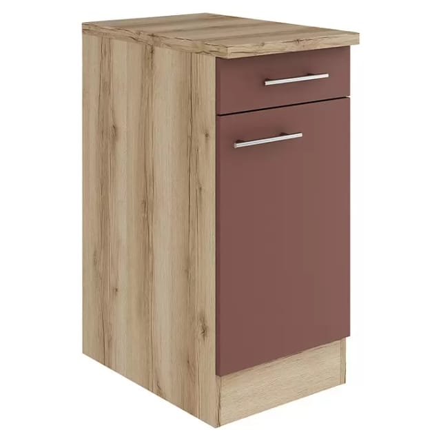 Optifit Unterschrank Bari 407 rostrot/eiche 40 cm