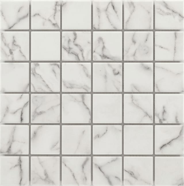 KNG Mosaikfliese rutschhemmend 29,7 x 29,7 cm marmorweiß