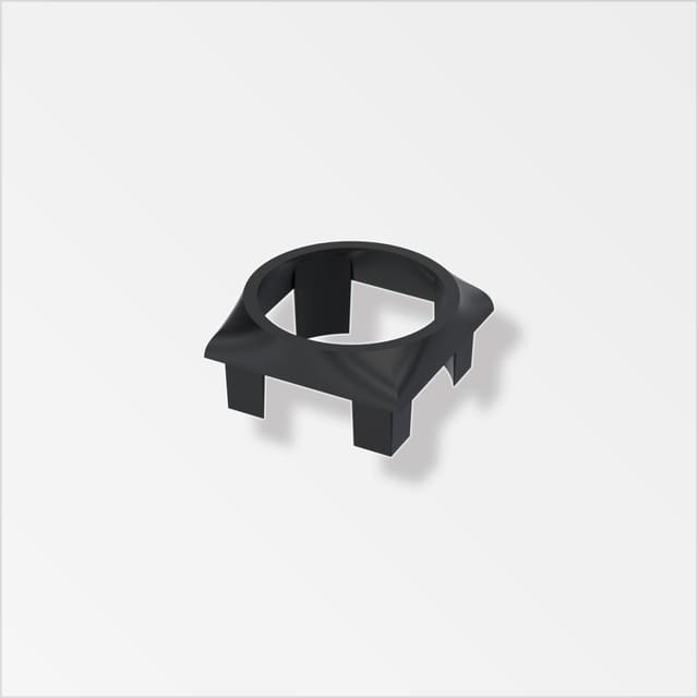 alfer Combitech connect Adapter für Quadratrohr mit 2 Zapfen PVC 23,5 mm schwarz