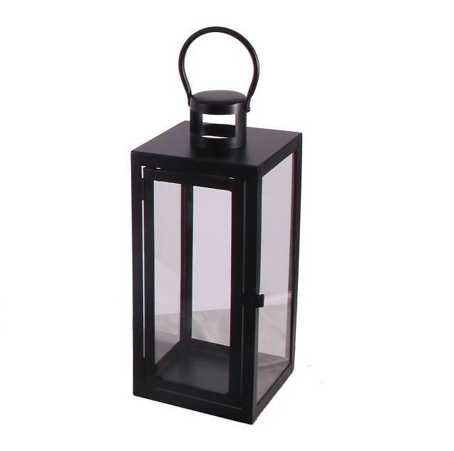 TrendLine Deko-Laterne Metall 34 x 14 cm schwarz