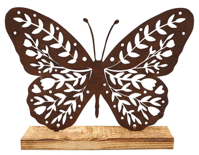 Badeko Dekofigur Schmetterling 32 cm rostbraun