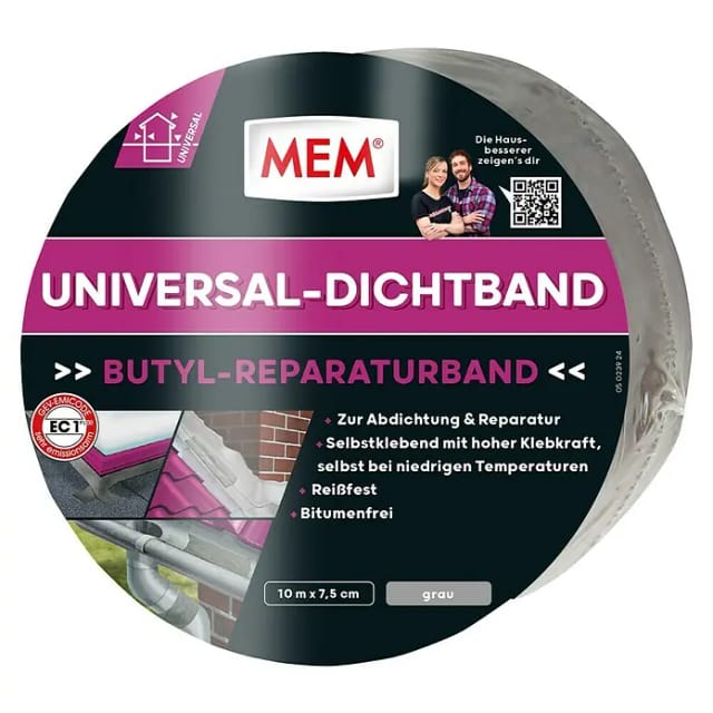 MEM Universal-Dichtband 10 m x 7,5 cm grau