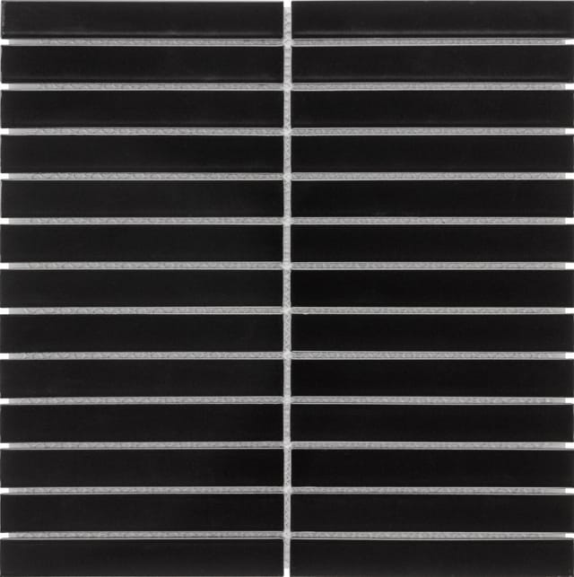 KNG Mosaikfliese Sticks 29,6 x 29,9 cm schwarz matt