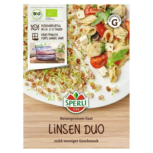Sperli BIO Keimsprossen-Saat Linsen Duo