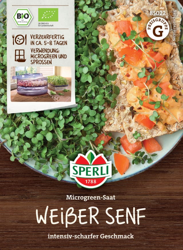 Sperli BIO Microgreen-Saat Weißer Senf