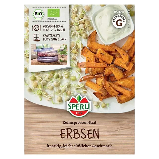 Sperli BIO Keimsprossen-Saat Erbsen