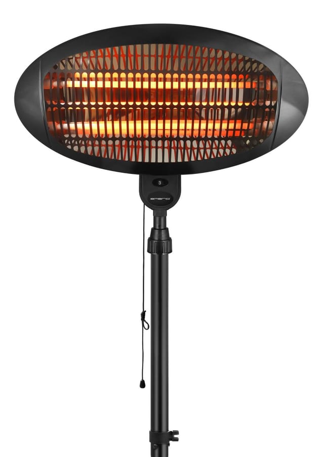 Emerio Terrassenheizstrahler 2000 Watt, Höhe 1,80 - 2,10 m