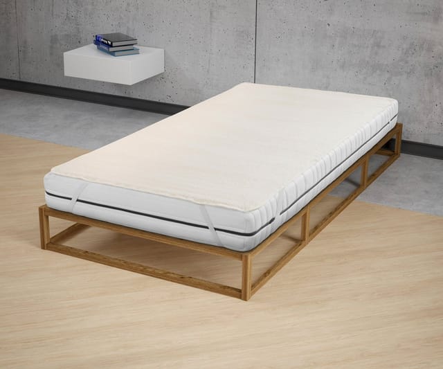 Biberna Molton Sleep & Protect Matratzenauflage, natur, 100 x 200 cm