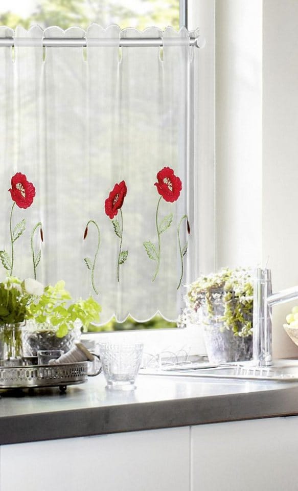 Neusser Collection Fertigpanneau Mohnblume, rot, 45 x 155 cm