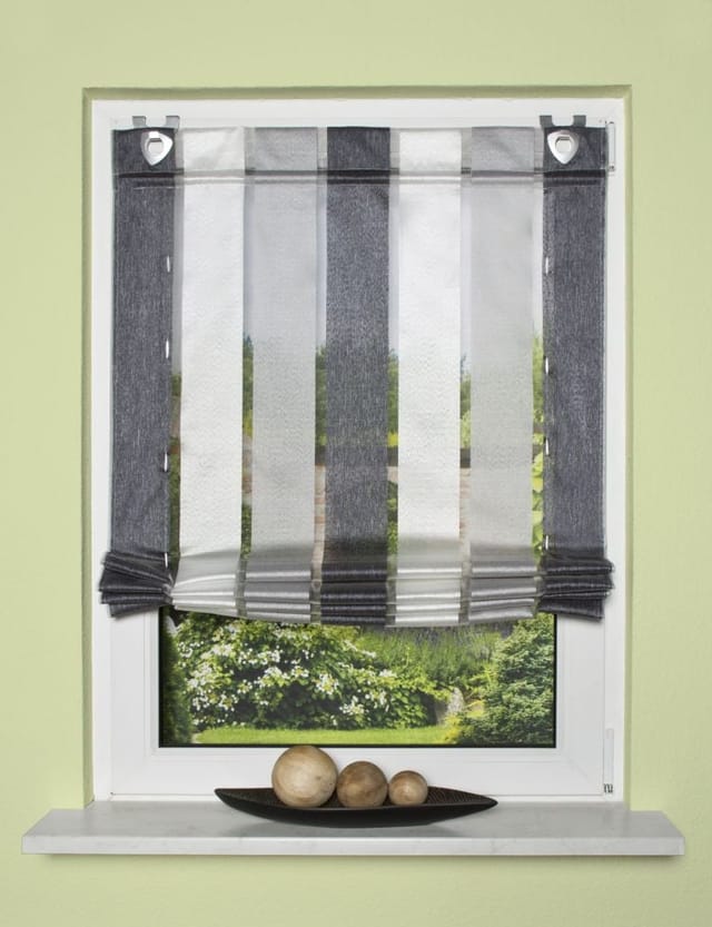 Home Wohnideen Raffrollo anthrazit 130 x 60 cm