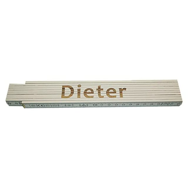 Zollstock Dieter 2 m weiß