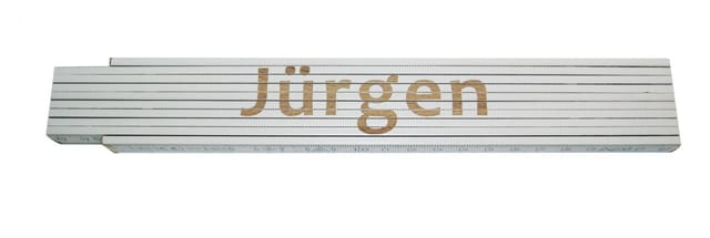 Zollstock Jürgen 2 m weiß
