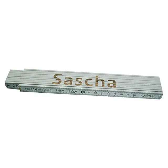 Zollstock Sascha 2 m weiß