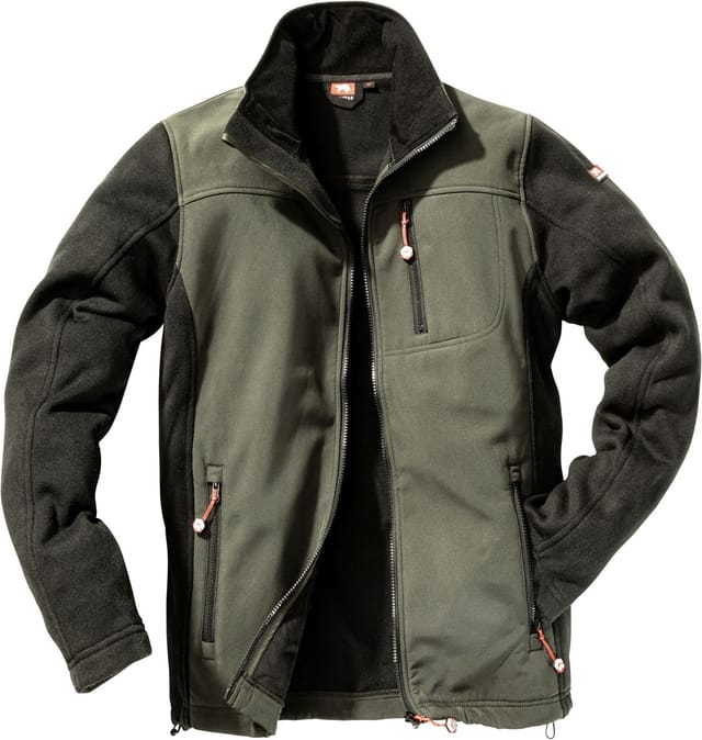 Strick-Softshelljacke WORXTAR oliv/schwarz
