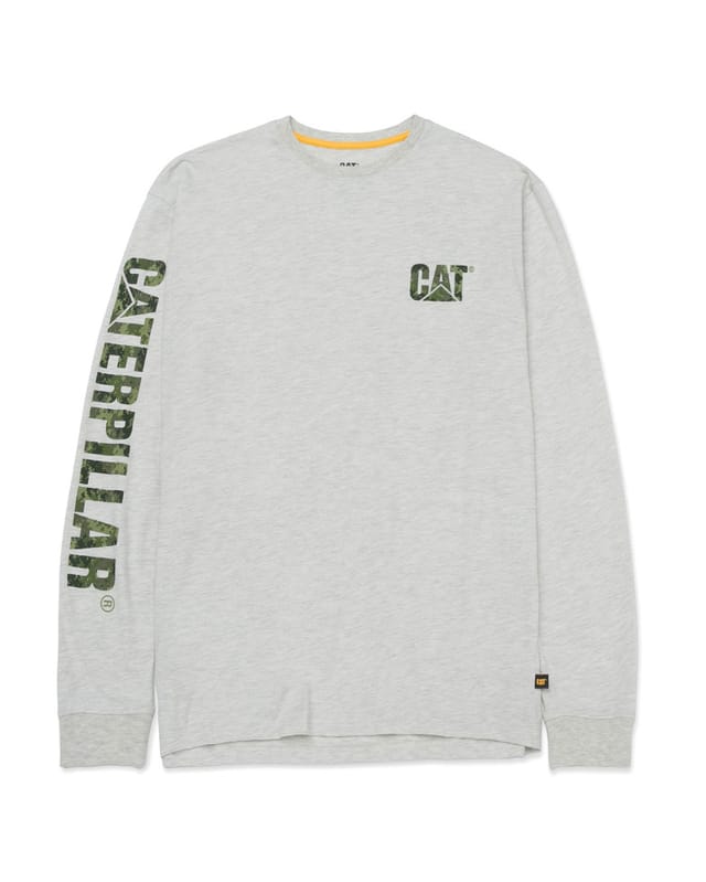 Catgerpillar Langarmshirt Banner Größe L cream