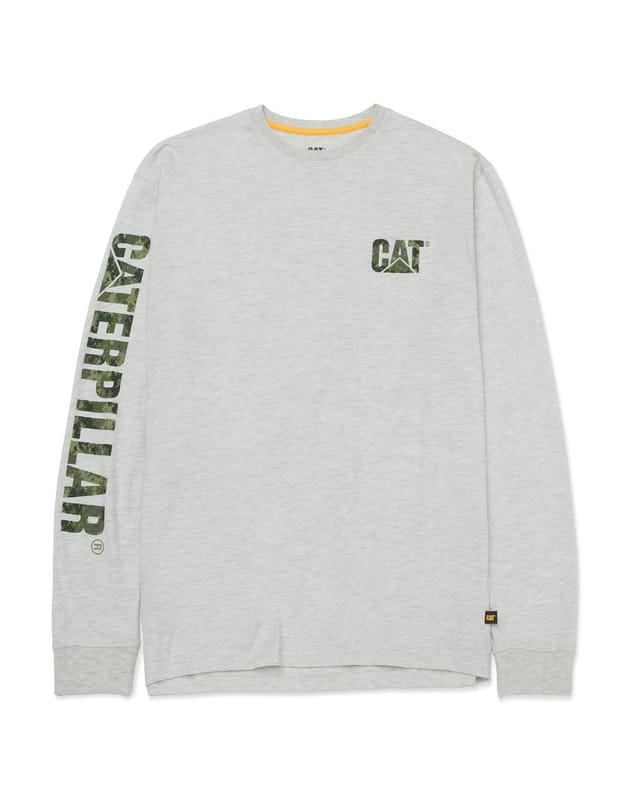 CAT Langarmshirt Banner Größe XL cream