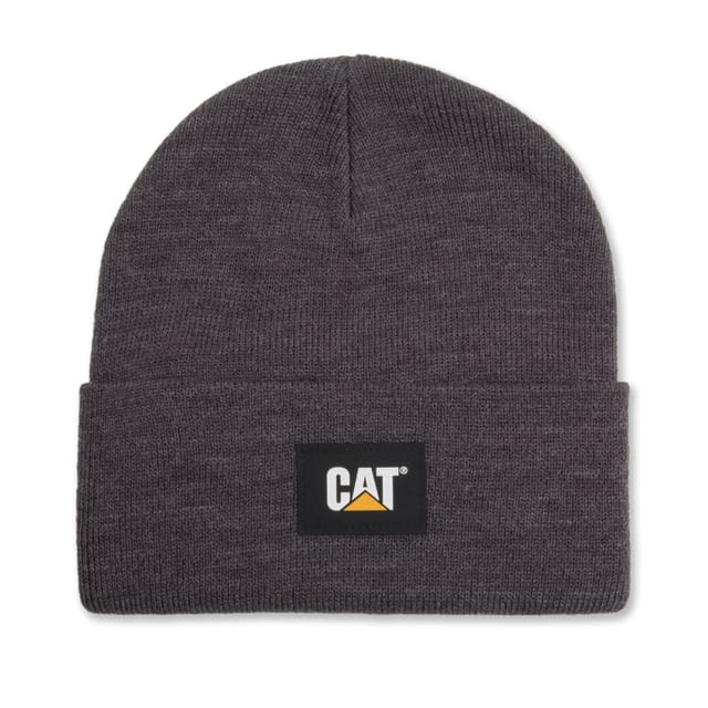 CAT Strickmütze Label Cuff dunkelgrau