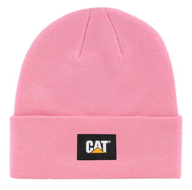 CAT Strickmütze Label Cuff pink