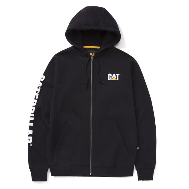 CAT Zip Hoodie Banner Größe XL schwarz
