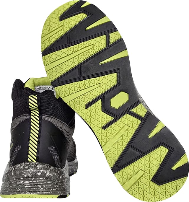 Sicherheitsstiefel Ecostar Mid S1P schwarz-neongrün