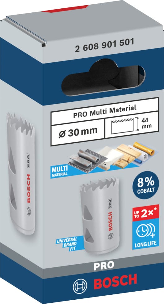 Bosch PRO Multi Material Lochsäge 30 mm mit Gewinde