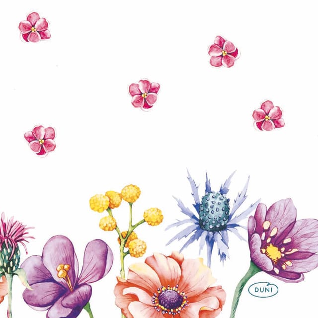 Duni Servietten Bio Blümchen 24 x 24 cm - 20er Pack
