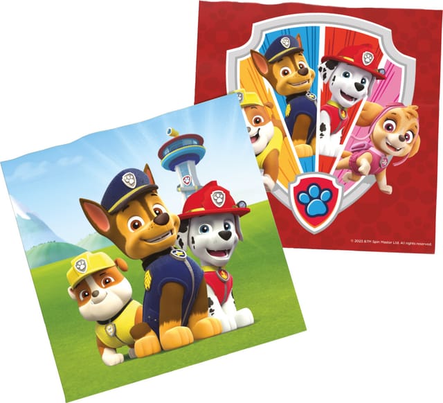 Servietten Paw Patrol bunt Ø 16,5 cm 20er Pack