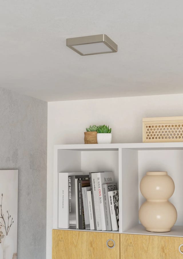 Eglo LED Deckenleuchte Fueva 6 nickel matt 22 x 33 cm warmweiß-kaltweiß