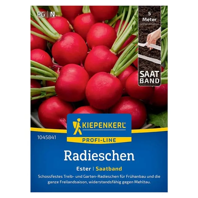 Kiepenkerl Profi-Line Saatgut Radieschen Ester Saatband für ca. 0,5 – 0,75 m²