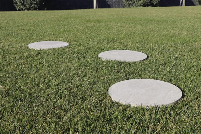 Trittstein Stone Gres Ø 37,5 cm grau/beige