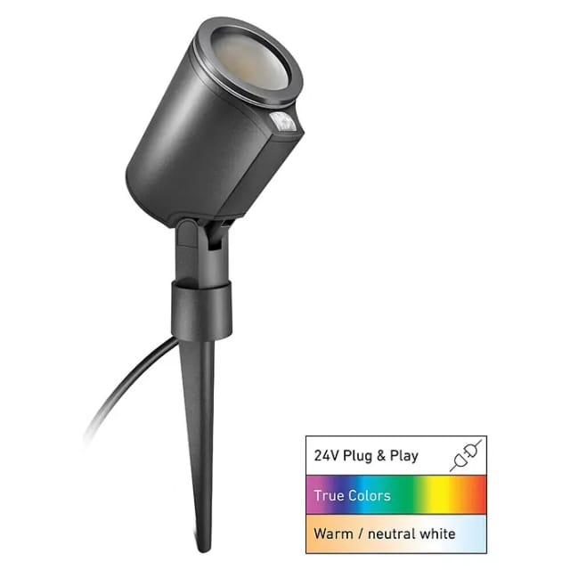 Steinel LED Strahler Spot Garden 24V schwenkbar + Bewegungssensor warmweiß-neutralweiß anthrazit