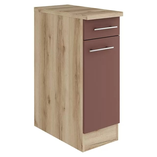 Optifit Unterschrank Bari 407 rostrot/eiche 30 cm