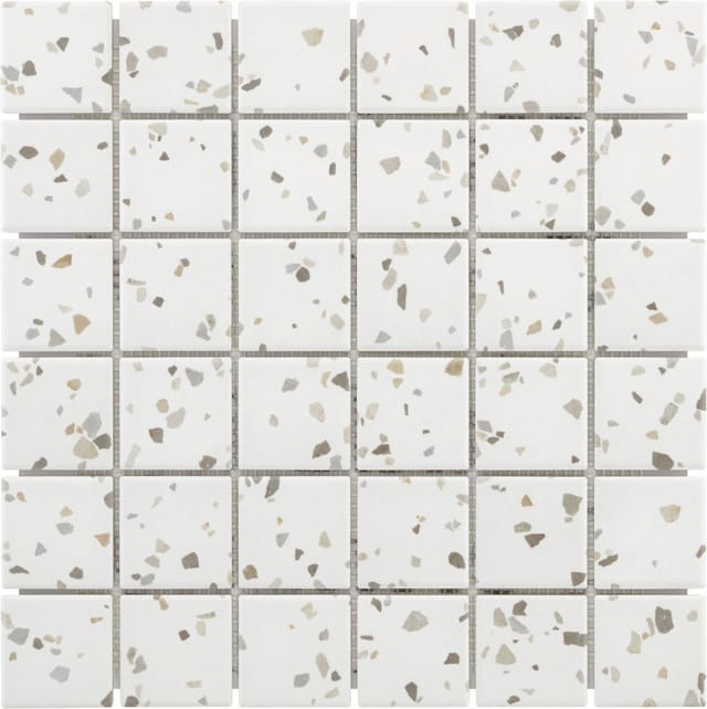 KNG Mosaikfliese rutschhemmend 29,7 x 29,7 cm terrazzo beige