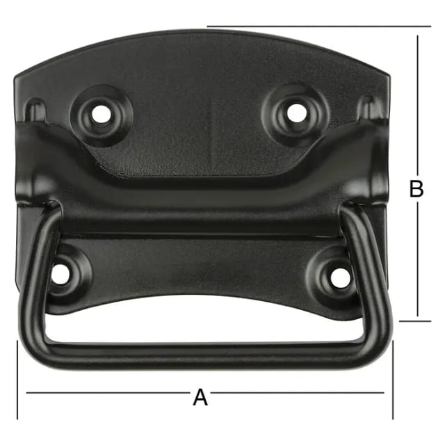Vormann Kistengriff Stahl 10 x 8 cm schwarz