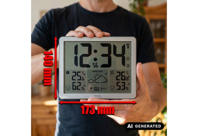 Technoline Wetterstation WS6780 inkl. Außensensor TX205DTH grau
