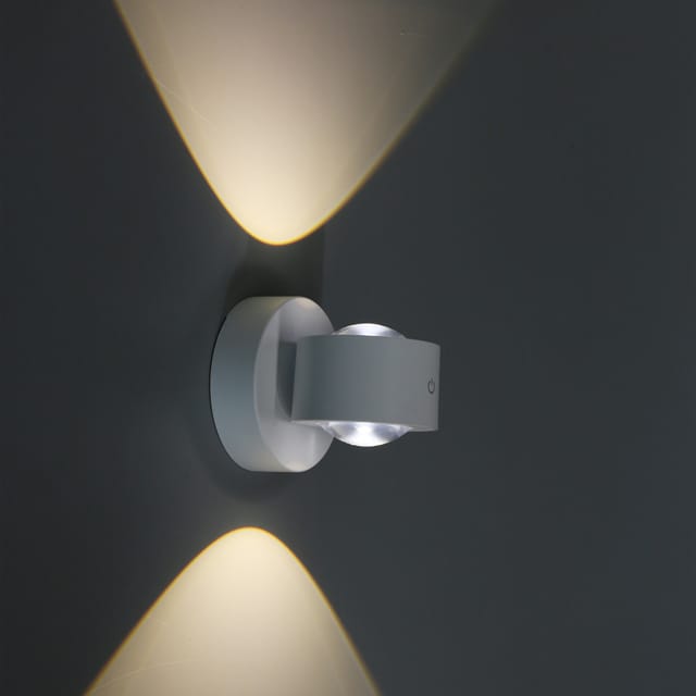 Light & More LED Akku-/Außenwandleuchte Clear 2 Watt weiß dimmbar