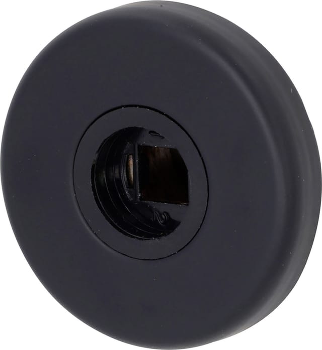 Alpertec Drückerrosette Edelstahl schwarz lackiert Ø 52 mm 2 Stück