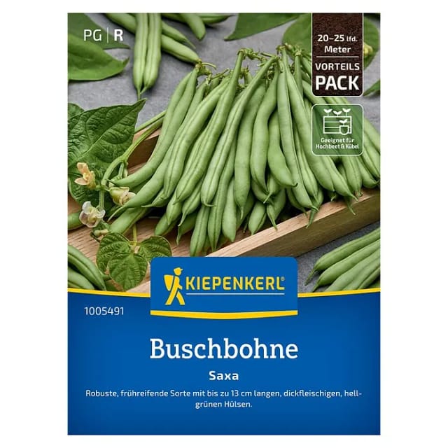 Kiepenkerl Saatgut Buschbohnen Saxa Vorteilspackung für ca. 8 – 12,5 m²