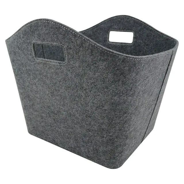 FireFix Filzkorb für Kaminholz 46 x 42 x 37 cm grau