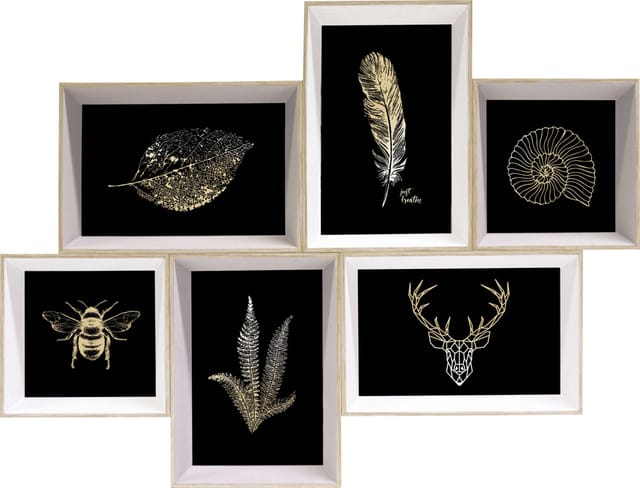 Bilderrahmen Collage Multi natur/weiß 33 x 43,5 cm - 6 Fotos