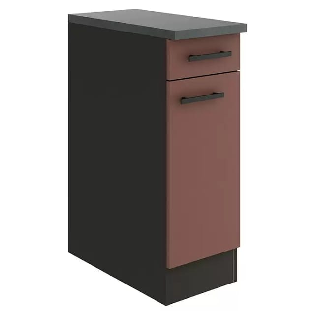 Optifit Unterschrank Nizza 407 rostrot/anthrazit matt 30 cm